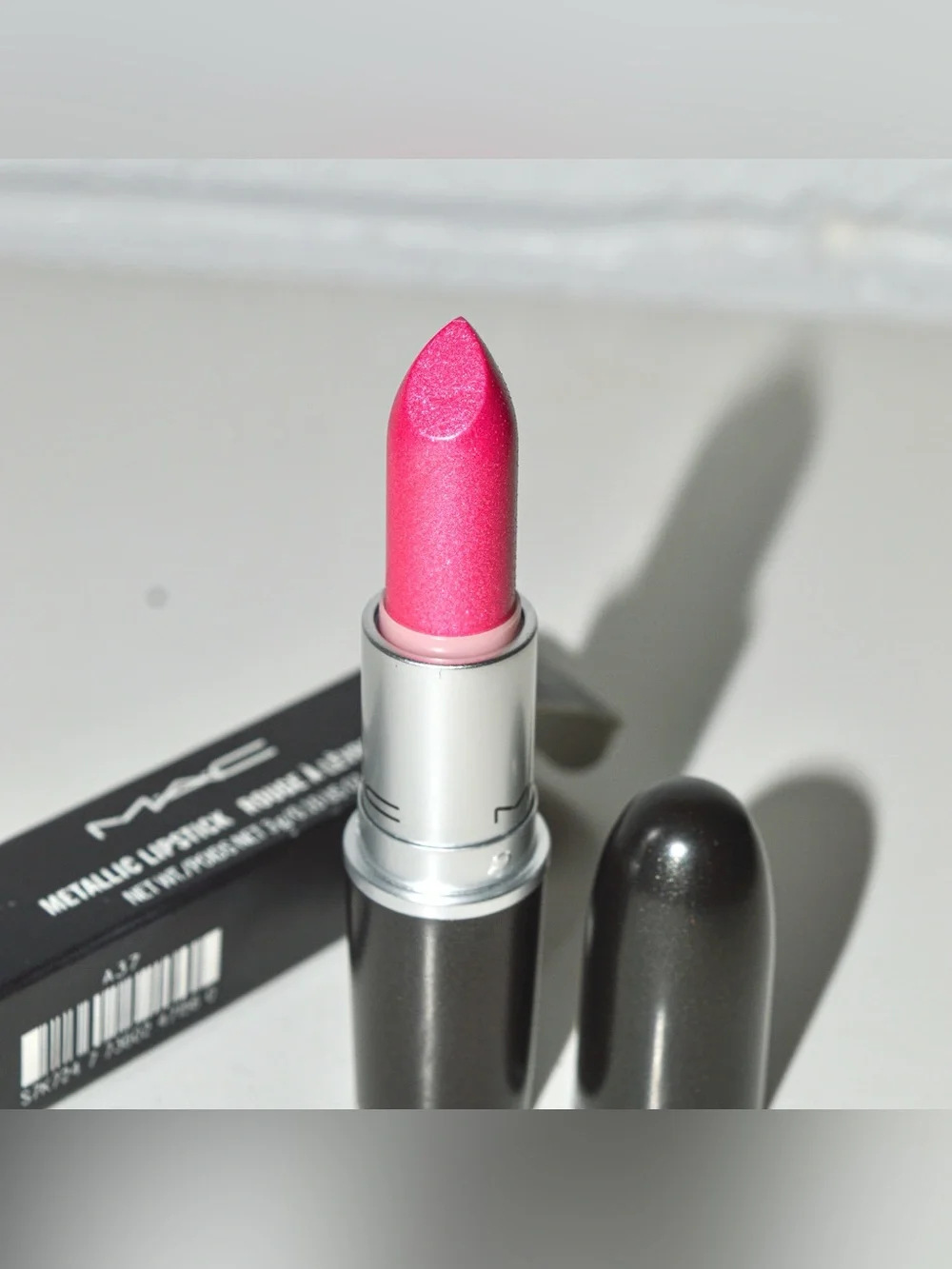 MAC Cosmetics Metallic Lipstick *IONIZED IRIS* Extra Rare LE Bright Magenta BNIB